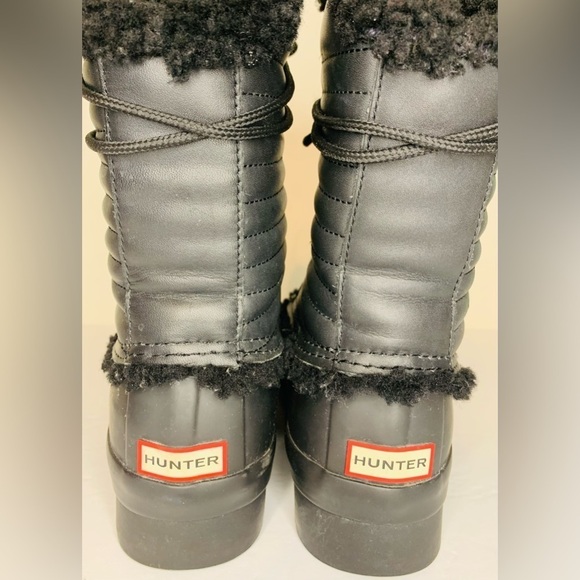 Hunter Original PAC Women’s Black Shearling Lined Waterproof Lace… - Picture 7 of 13